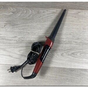 Remington Hair Curler CI-96W7 Iron Wand Electric Black Red Adjustable Heat